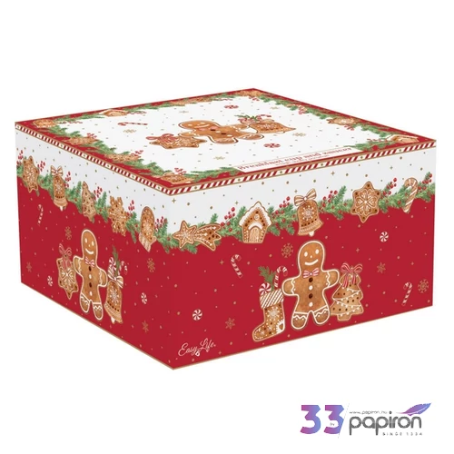 Csésze+alj porcelán reggeliző 4dl Fancy Gingerbread dobozban