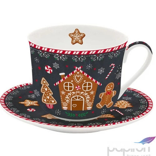 Csésze+alj porcelán reggeliző 4dl Gingerbread dobozban