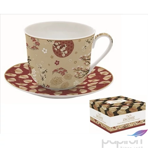 Csésze+alj porcelán reggeliző 4dl Kimono Atmosphere dobozban