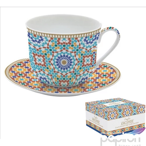 Csésze+alj porcelán reggeliző 4dl Marrakech Atmosphere dobozban