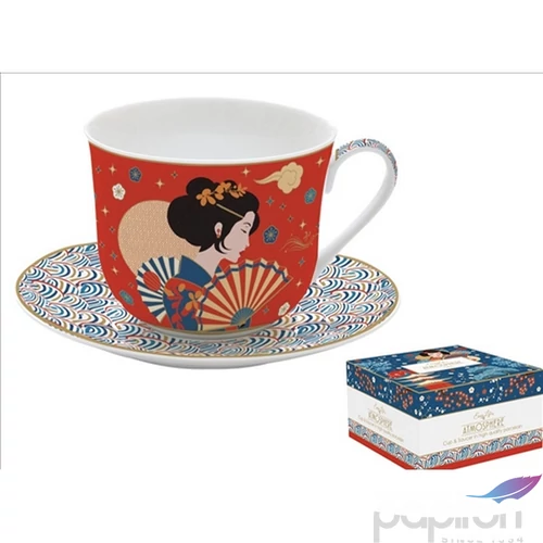 Csésze+alj porcelán reggeliző 4dl Tokyo Atmosphere dobozban