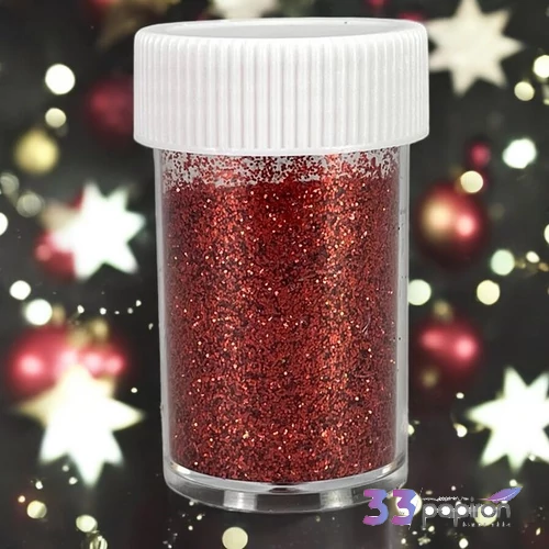 Csillámpor 15g piros