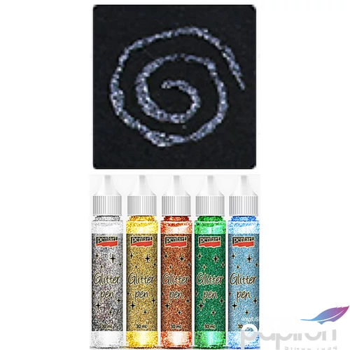 Csillámtoll 30ml ólom színű Pentart dekor ragasztó