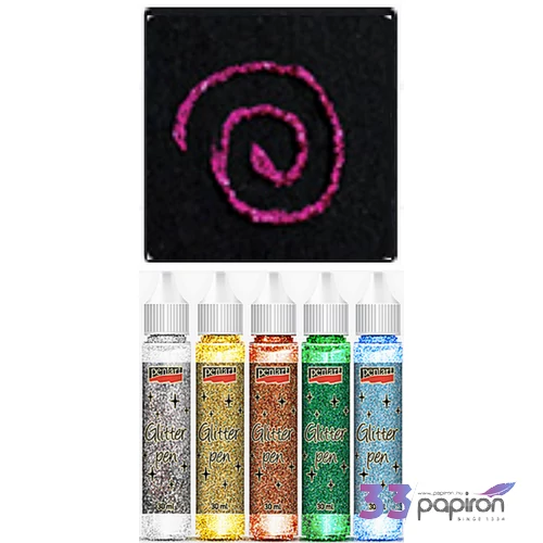 Csillámtoll 30ml pink Pentart dekor ragasztó