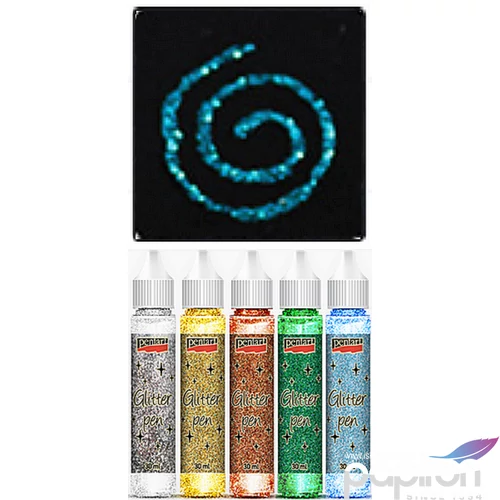 Csillámtoll 30ml türkiz Pentart dekor ragasztó