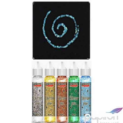 Csillámtoll 30ml világos kék Pentart dekor ragasztó
