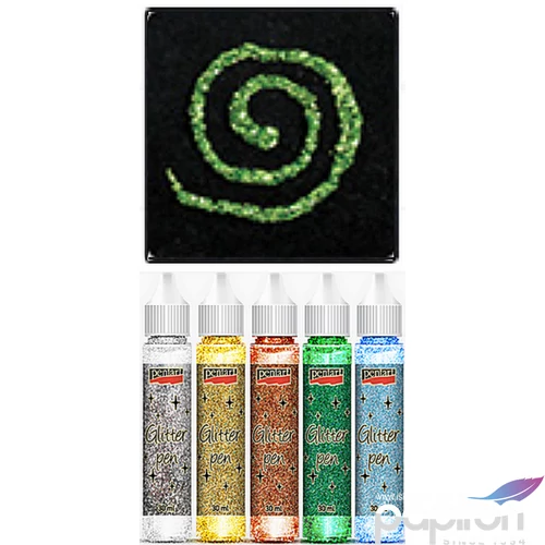 Csillámtoll 30ml világos zöld Pentart dekor ragasztó