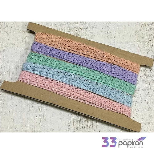 Szalag csipke karácsonyi különböző - 1cm széles 5x2m/cs