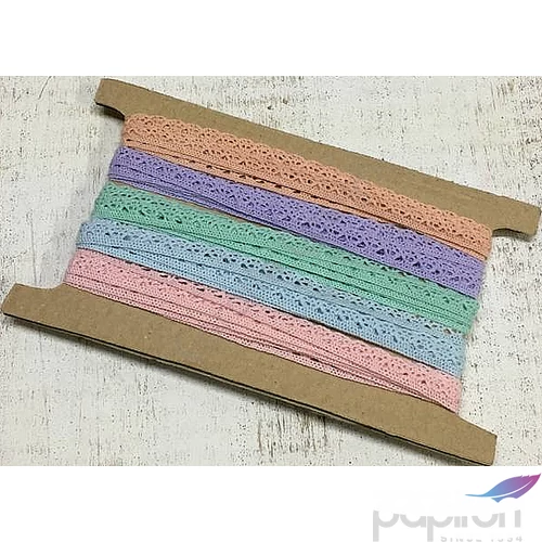 Szalag csipke karácsonyi különböző - 1cm széles 5x2m/cs