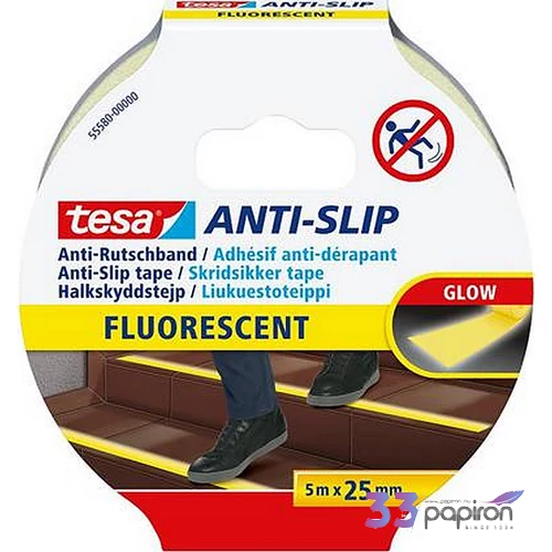 Csúszásgátló szalag TESA 25mm x 5 m, TESA, fluoreszkáló TE55579