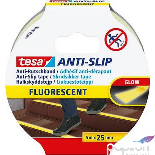Csúszásgátló szalag TESA 25mm x 5 m, TESA, fluoreszkáló TE55579