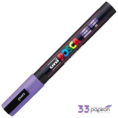 Decormarker UNI-BALL Posca 0,9-1,3mm halványlila akril marker Írószerek UNI-BALL PC-3M
