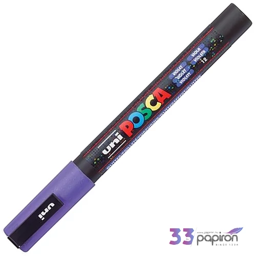 Decormarker UNI-BALL Posca 0,9-1,3mm fényes lila akril marker Írószerek UNI-BALL PC-3M
