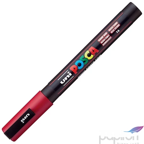 Decormarker UNI-BALL Posca 0,9-1,3mm vízbázisu akril marker s.piros Írószerek UNI Posca  PC-3M