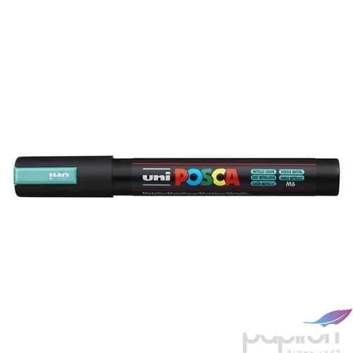 Decormarker UNI-Ball Posca 1,8-2,5mm vízbázisu akril marke met.zöld Írószerek UNI Posca PC-5M