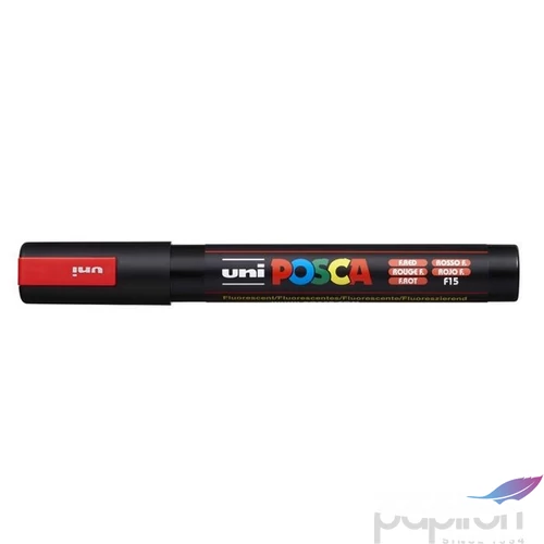 Decormarker UNI-BALL Posca 1,8-2,5mm vízbáz akril marker fluor piro Írószerek UNI Posca PC-5M ROUGE