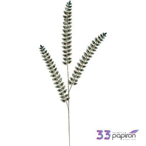 Dekor ág arany kövekkel 88cm Amaranthus csillámos arany/zöld 2x10x88cm DST25 extra
