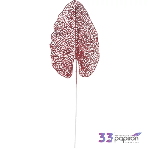 Dekorág banánlevél 20' 70cm óriás glitteres ág vázadekor kpm