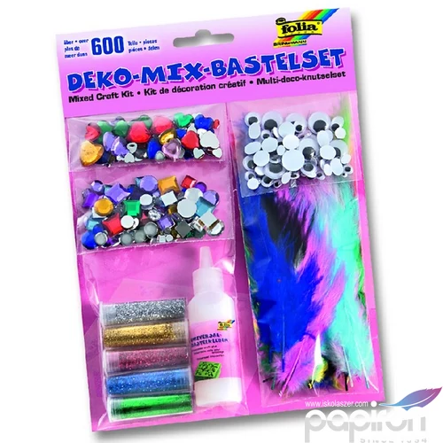 Dekor szett Folia 600db barkács kreatív kövek eszközök 