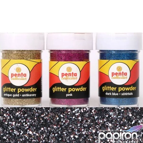 Csillámpor dekor 15gr grafit