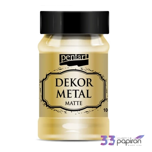 Dekorfesték matt 100ml Dekormetál matt arany