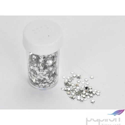 Dekor flitter 30ml Csillag alakú, ezüst színű 