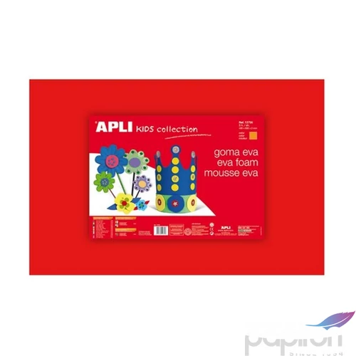 Dekor moosgumi Apli 400x600 mm, Kids Eva Sheets, piros 