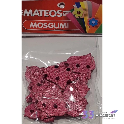 Dekorgumi MATEOS - Harang Glitteres dekor gumilap. Pink és árnyalatai - Karácsonyi dekor.