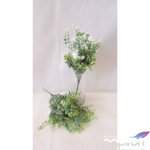 Selyemvirág - művirág peony páfrány, díszítő bokor púderes 45cm