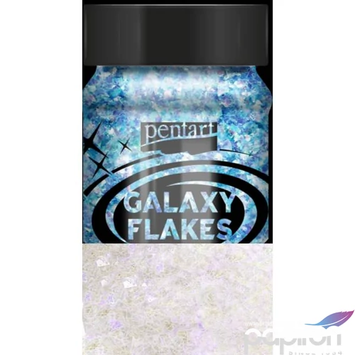 Dekor pelyhek 15g Galaxy Flakes Hold fehér