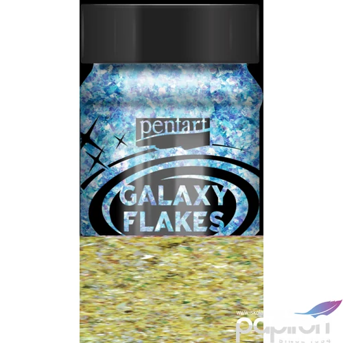 Dekor pelyhek 100ml Galaxy Flakes Pluto sárga