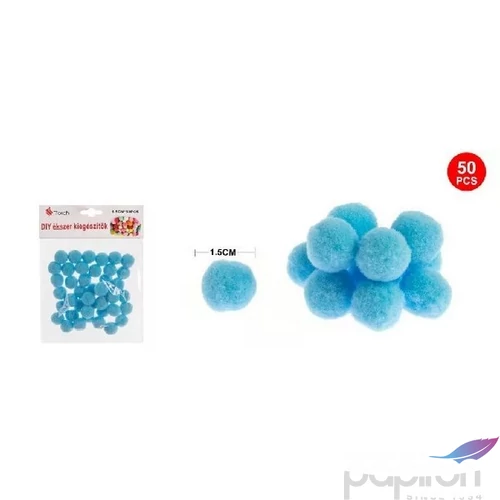 Dekor pompom égkék 1,5cm 50db-os 25