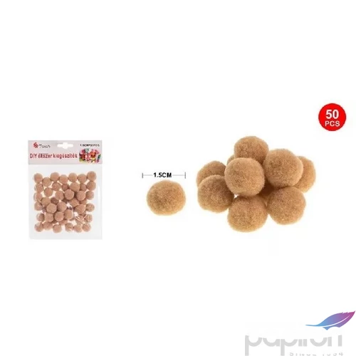 Dekor pompom keki 1,5cm 50db-os 25