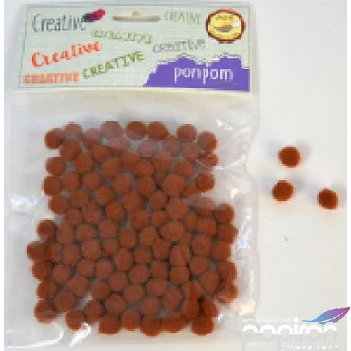 Dekor pompon 10mm v.barna 100db/csomag