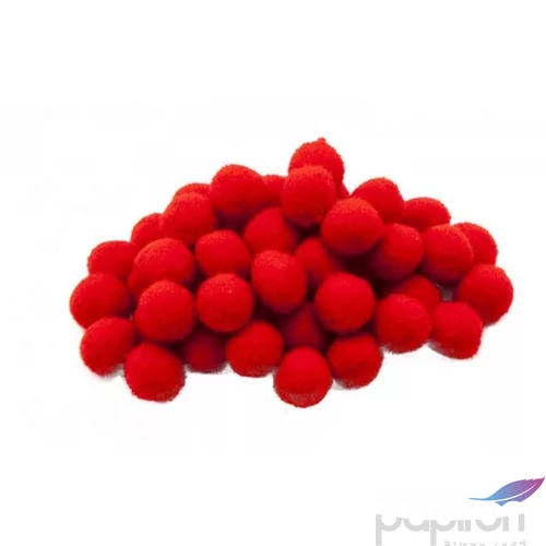 Dekor pompon piros
