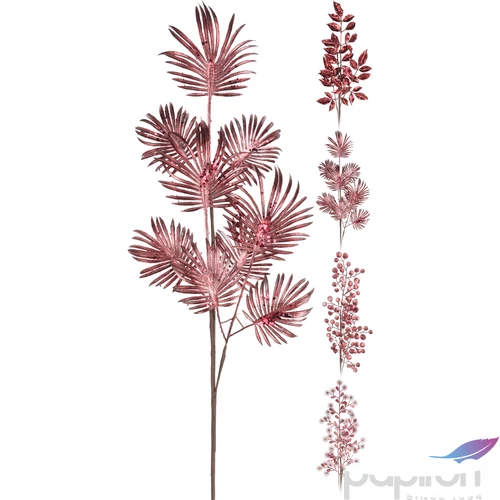 Selyemvirág - művirág metál s burgundi 4 féle mintával glitteres pink rózsaszín
