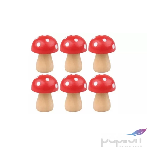 Dekoráció gomba fa gombák 2,5 cm, 6 db 