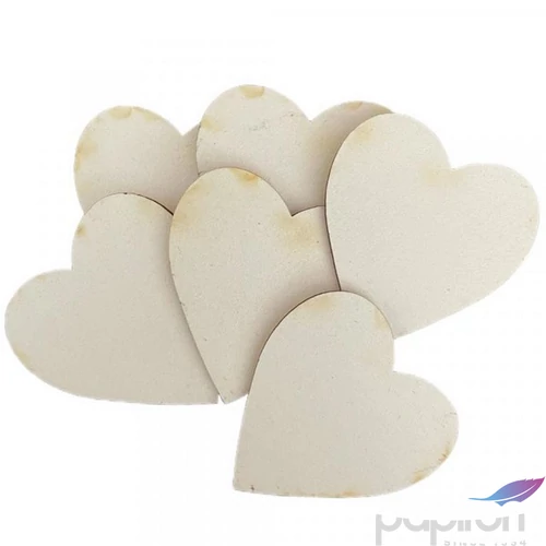 Fa dekoráció szívek Creatív Decor 6db/csom 8x12cm nebulo