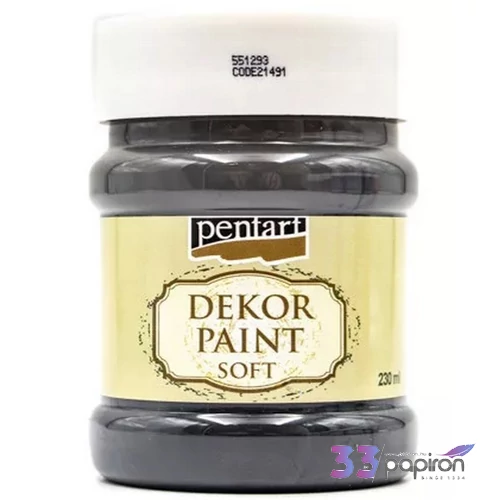 Dekorfesték lágy 230ml Pentart fekete