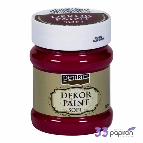 Dekorfesték lágy 230ml Pentart kardinálpiros