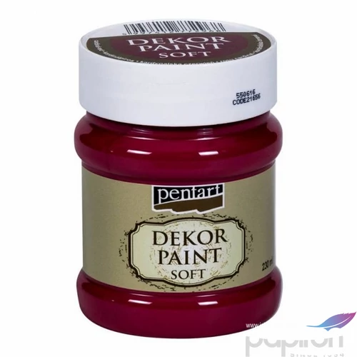 Dekorfesték lágy 230ml Pentart kardinálpiros