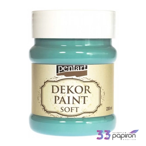 Dekorfesték lágy 230ml Pentart türkizkék