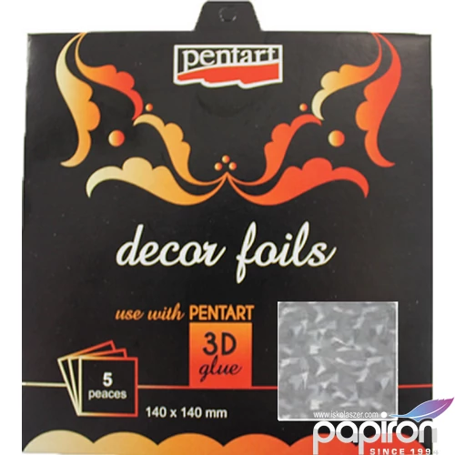 Dekorfólia hologram szilánk 14x14cm- 5db csomag