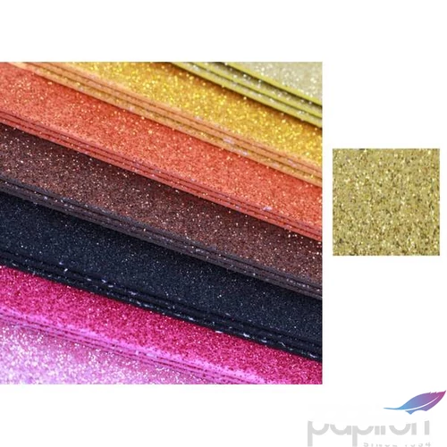 Dekorgumi glitteres öntapadós Glitteres fehérarany, 20x30cm