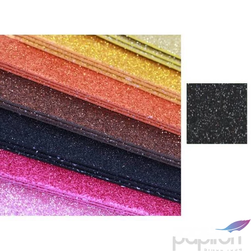 Dekorgumi glitteres öntapadós Glitteres fekete, 20x30cm