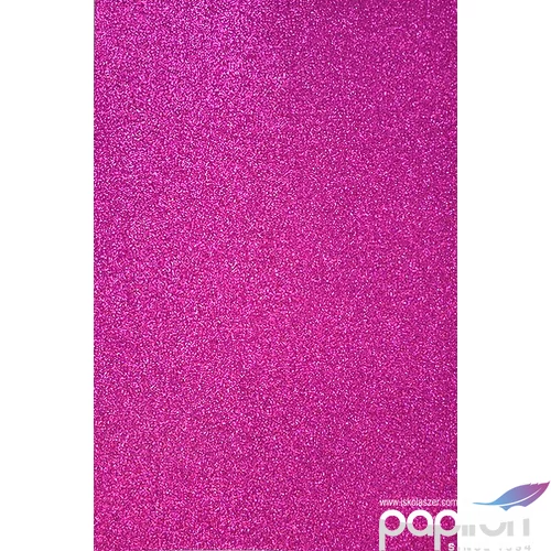 Dekorgumi glitteres s.pink 2mm, A4 EVA