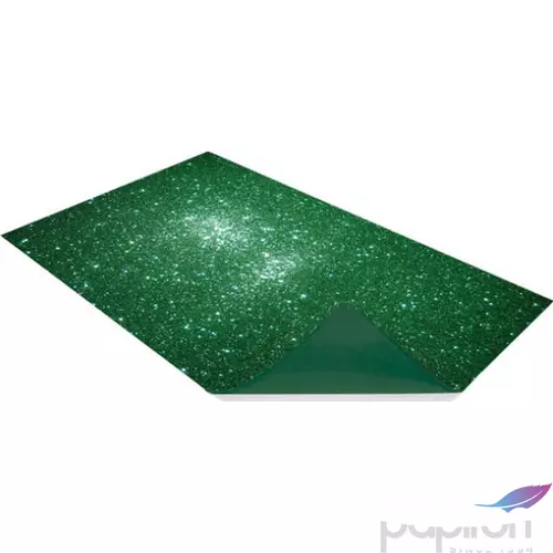 Dekorgumi glitteres zöld 2mm, A4 öntapadós - Cre Art
