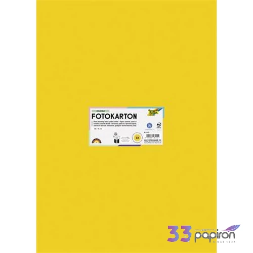 Dekorkarton 2 oldalas 50x70cm 300 g 10lap FOLIA aranysárga