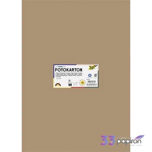 Dekorkarton 2 oldalas 50x70cm 300 g 10lap FOLIA őzbarna