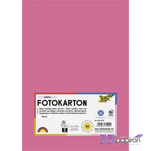 Dekorkarton 2 oldalas A4 300 g 50 lap FOLIA fáradt rózsaszínFOLIA FOLIA fáradt rózsaszín